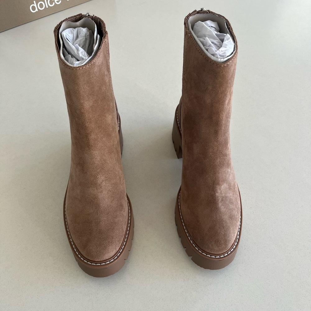 Dolce Vita Hayden Bootie Mushroom Suede Leather. Size 7